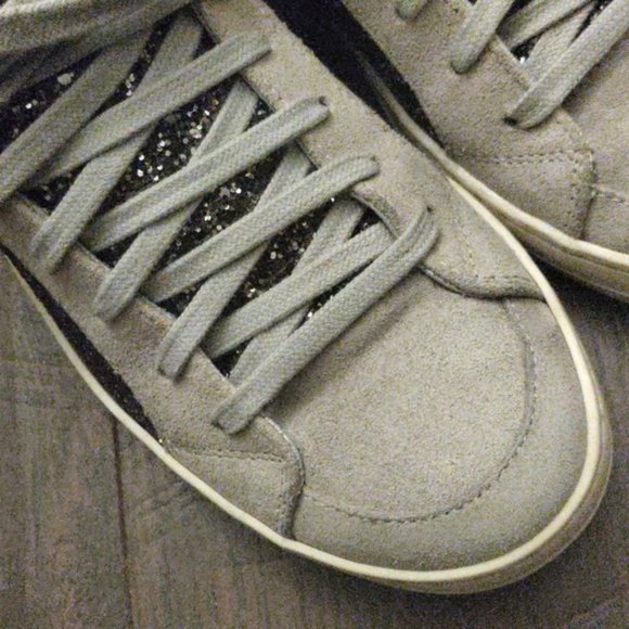 P448 Glitter High Top Sneakers / Mid Top Sneakers - Picture 7 of 14